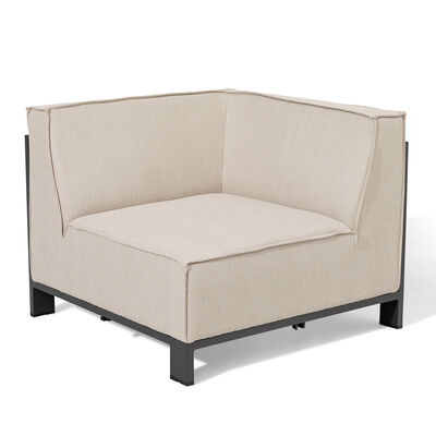 Maze - Outdoor Fabric Ibiza Medium Corner Sofa Set with Round Coffee Table & 3 Footstools - Oatmeal product image