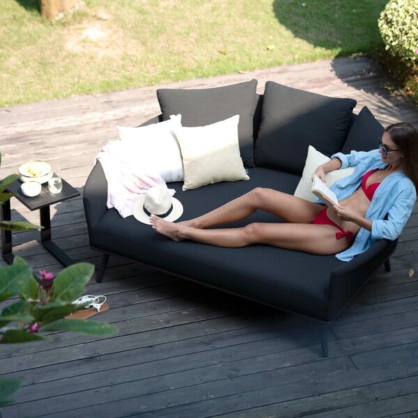 Maze - Outdoor Fabric Ark Daybed - Charcoal product image