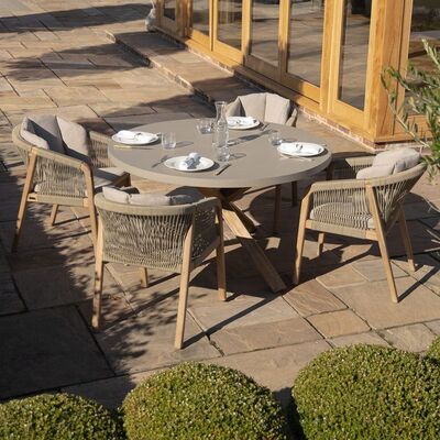 Maze - Martinique Rope Weave 4 Seat Round Dining Set product image