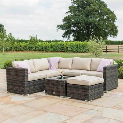 Maze - London Rattan Corner Group with Ice Bucket - Brown product image