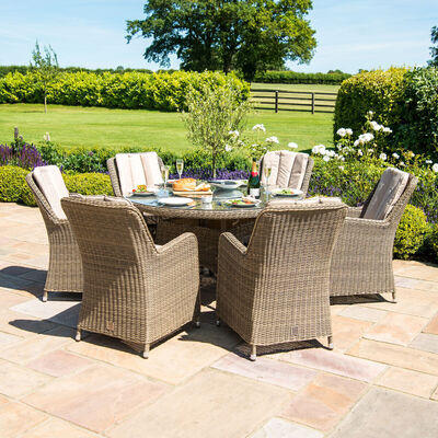 Maze - Winchester Venice 6 Seat Round Rattan Dining Set with Ice Bucket & Lazy Susan product image