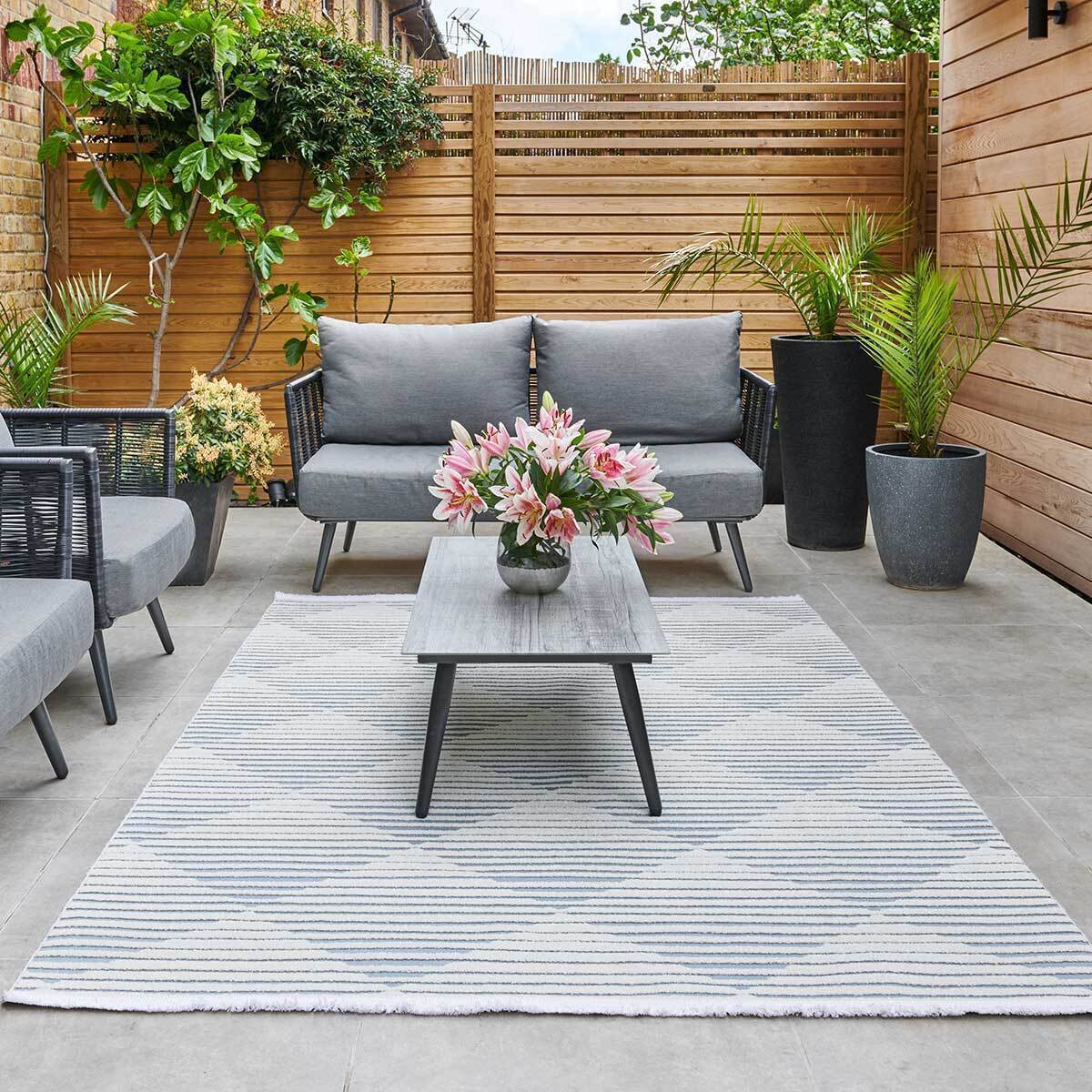 Jazz - Aztec Amber Indoor and Outdoor Rug - 290cm x 190cm | Maze Living