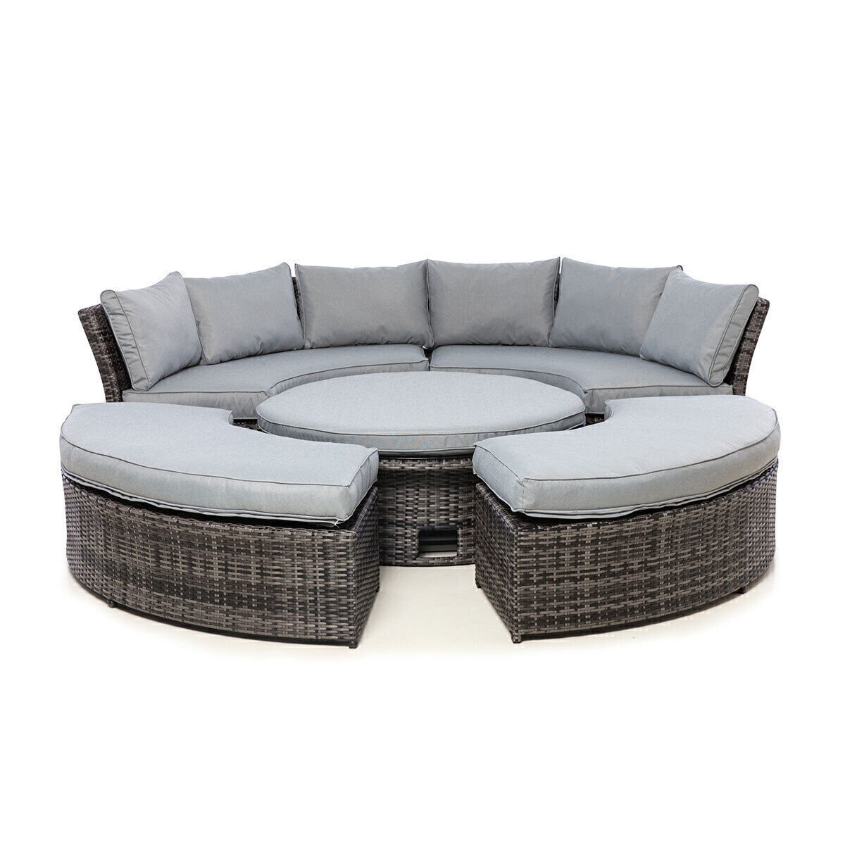 Maze - Chelsea Rattan Lifestyle Suite with Rising Table - Grey product image