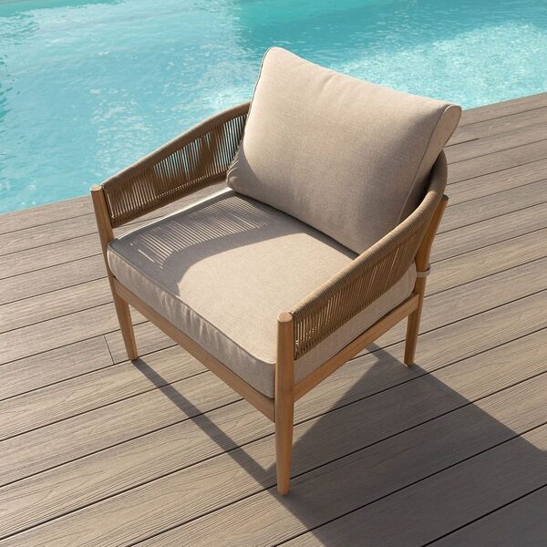 Maze - Porto Rope Weave 3 Seat Sofa Set with Pair of Round Coffee Tables & Armchairs product image