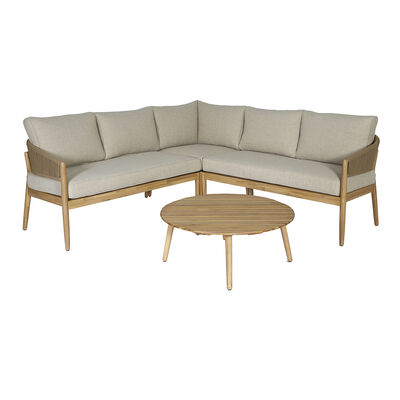 Maze - Porto Rope Weave Corner Sofa Set with Pair of Round Coffee Tables product image