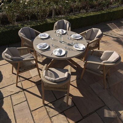 Maze - Martinique Rope Weave 6 Seat Round Dining Set product image