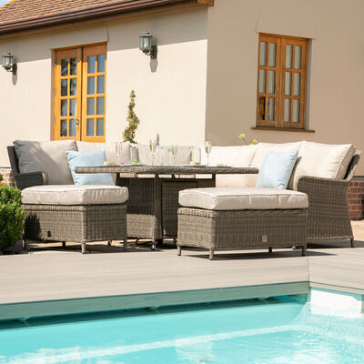 Maze - Winchester Royal Rattan Corner Dining Sofa Set with Fire Pit Table product image
