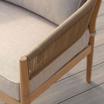 Maze - Porto Rope Weave 2 Seat Sofa Set with Pair of Round Coffee Tables & Armchairs product image