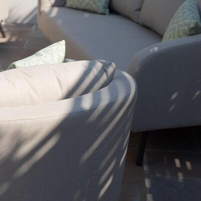 Maze - Outdoor Fabric Ambition 3 Seat Sofa Set with Oval Coffee Table - Oatmeal product image