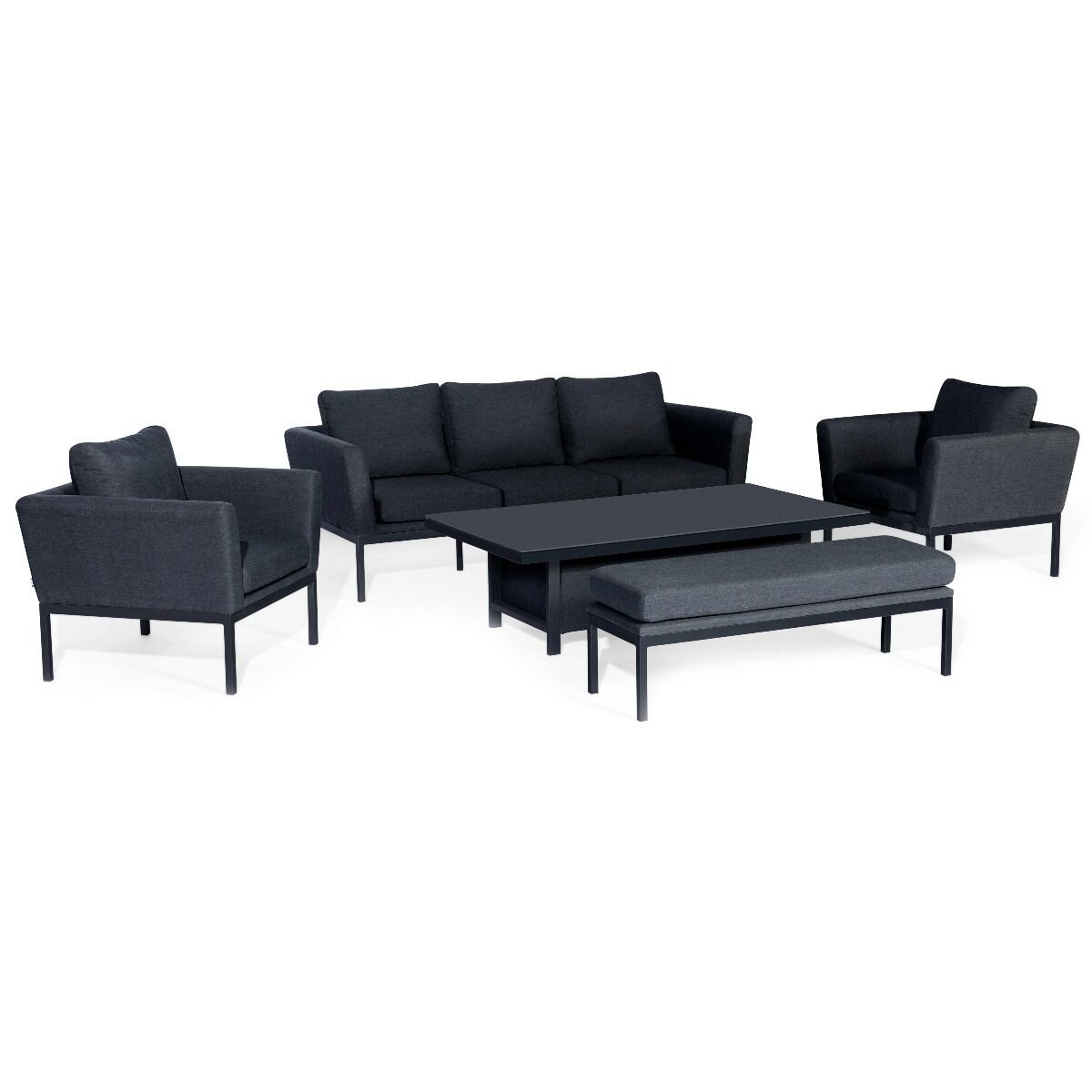 Maze - Outdoor Fabric Pulse 3 Seat Sofa Set with Rising Table - Charcoal product image