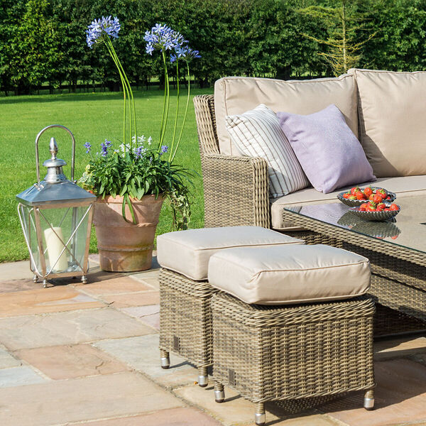 Maze - Winchester Corner Rattan Dining Set with Fire Pit Rising Table and Armchair product image
