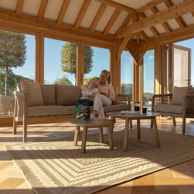 Maze - Martinique Rope Weave 3 Seat Sofa Set with 2 Lounge Armchairs & 2 Round Coffee Tables product image