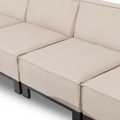 Maze - Outdoor Fabric Ibiza Medium Corner Sofa Set with Round Coffee Table & 3 Footstools - Oatmeal product image