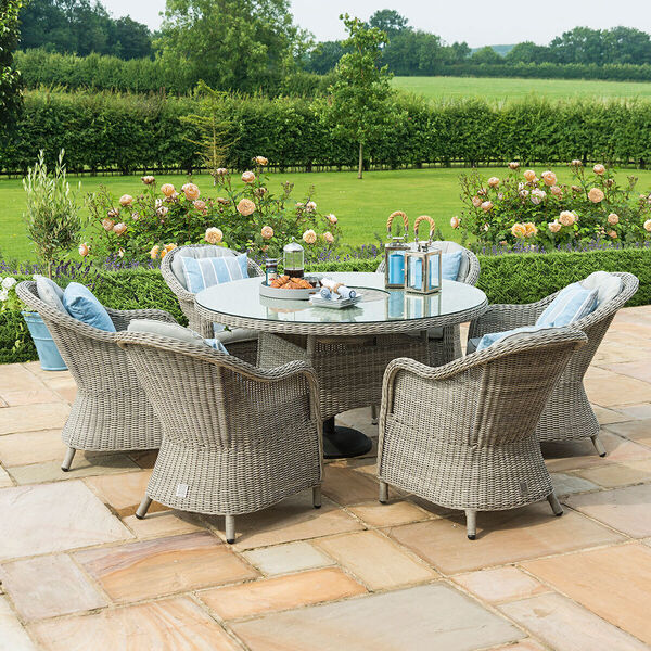 Maze - Oxford Heritage 6 Seat Round Rattan Dining Set with Ice Bucket & Lazy Susan product image