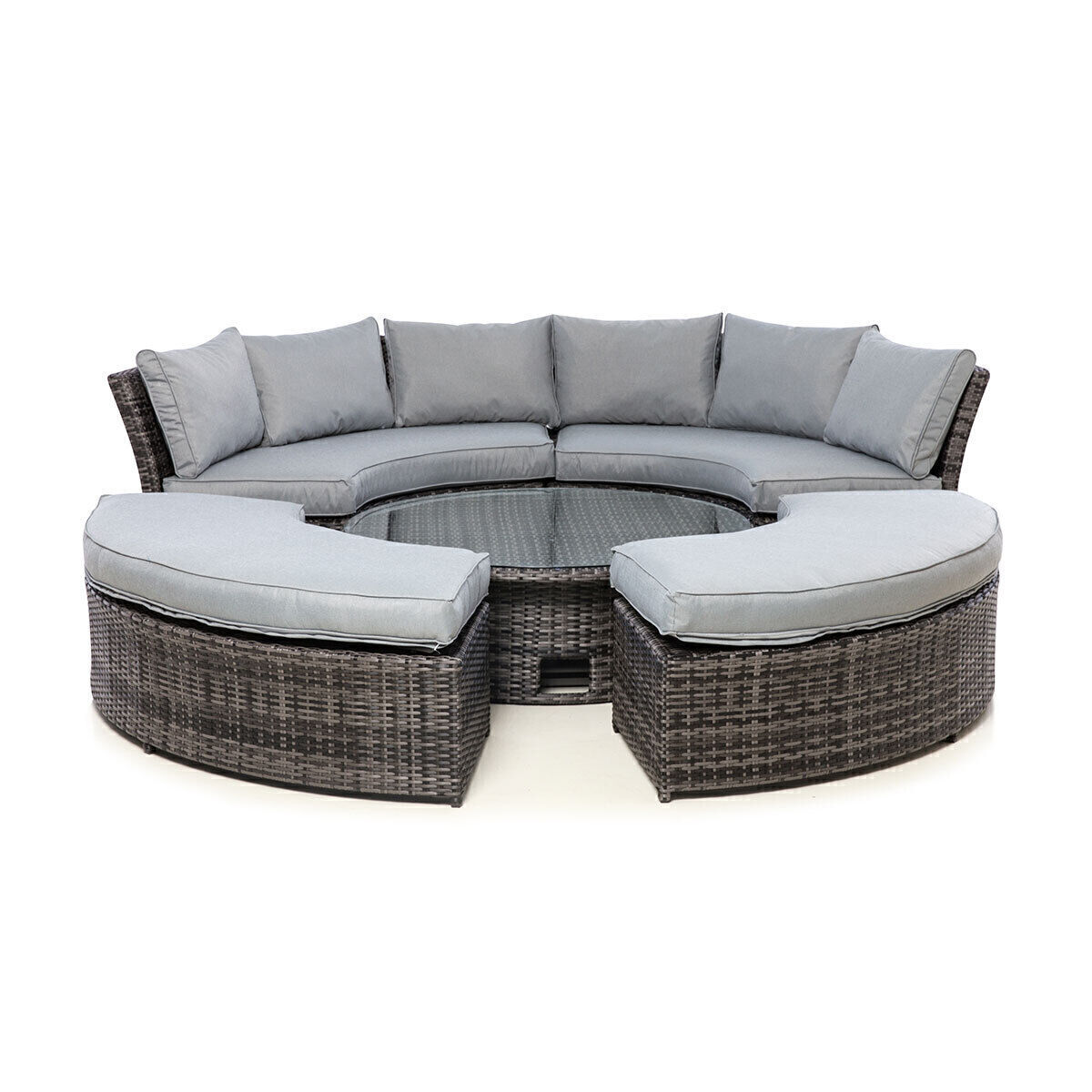 Maze - Chelsea Rattan Lifestyle Suite with Rising Table - Grey product image