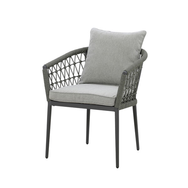 Maze - Monaco Rope Weave Pair of Dining Chairs - Ivy Green product image