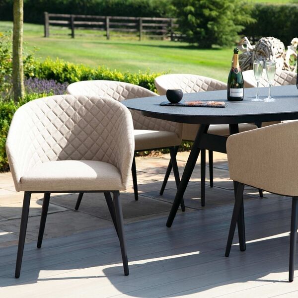 Maze - Outdoor Fabric Ambition 8 Seat Oval Dining Set - Taupe product image