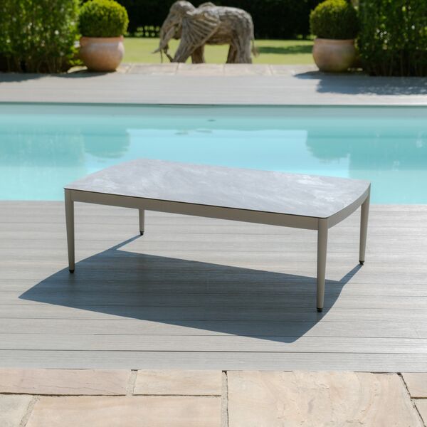 Maze - Milan Rope Weave 2 Seat Sofa Set with Rectangular Coffee Table - Cool Linen product image