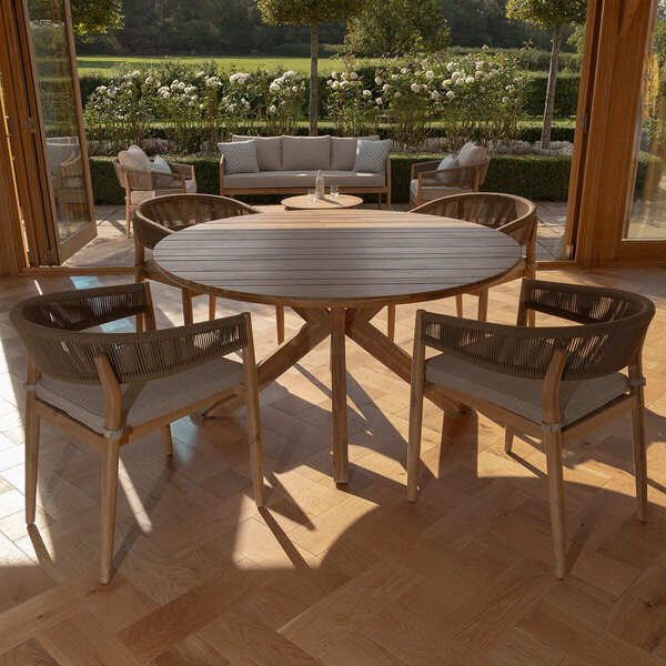 Maze - Porto Rope Weave 4 Seat Round Dining Set product image
