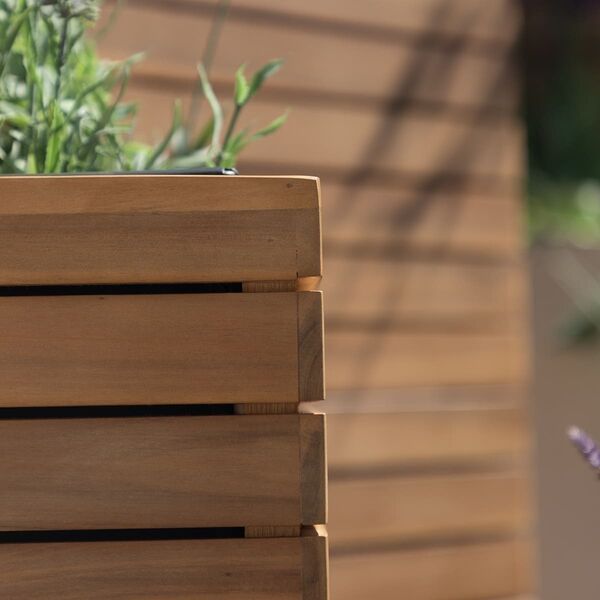 Maze - Bali Medium Planter with Metal Liner - Acacia Wood product image