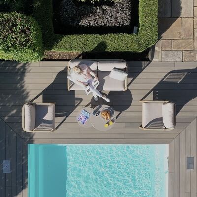 Maze - Martinique Rope Weave 2 Seat Sofa Set with 2 Lounge Armchairs & 2 Round Coffee Tables product image