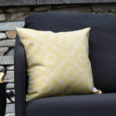Maze - Pair of Outdoor Scatter Cushion (50x50cm) - Santorini Yellow product image