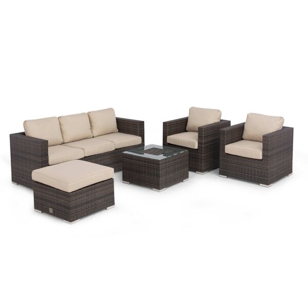Maze - Georgia 3 Seat Rattan Sofa Set with Ice Bucket Coffee Table - Brown product image