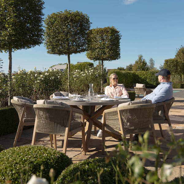 Maze - Martinique Rope Weave 6 Seat Round Dining Set product image