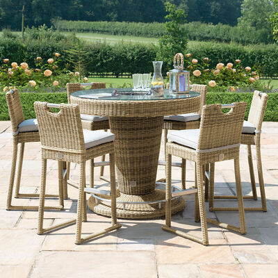 Maze - Winchester 6 Seater Round Rattan Bar Set with Ice Bucket product image