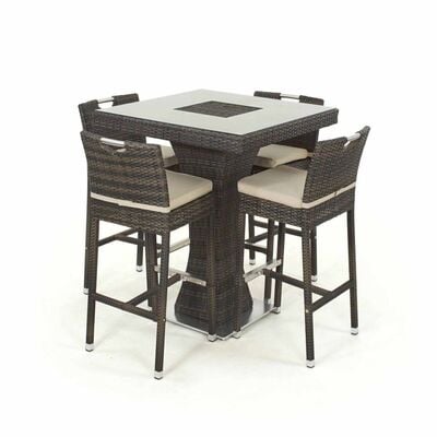 Maze - 4 Seat Square Rattan Bar Set with Ice Bucket product image