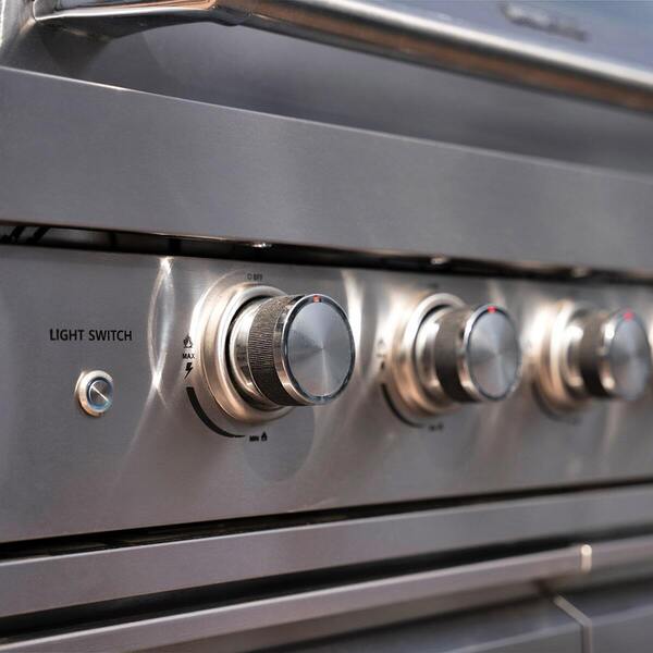 Maze - Linear Outdoor Kitchen 6 Burner with Sink & Single Fridge - Stainless Steel product image