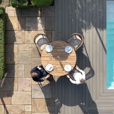 Maze - Porto Rope Weave 4 Seat Round Dining Set product image