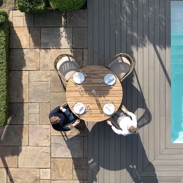 Maze - Porto Rope Weave 4 Seat Round Dining Set product image