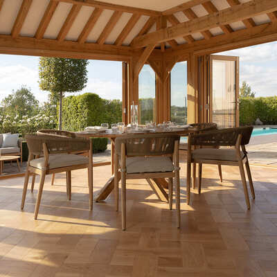 Maze - Porto Rope Weave 6 Seat Round Dining Set product image