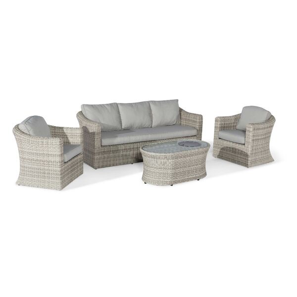 Maze - Oxford 3 Seat Rattan Sofa Set with Fire Pit Coffee Table product image