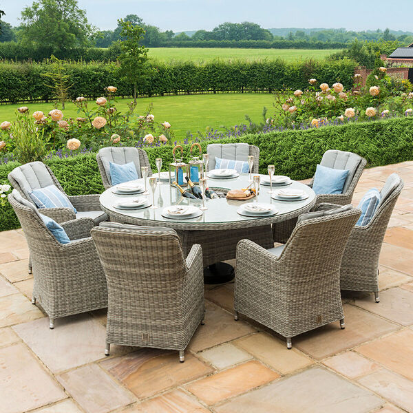 Maze - Oxford Venice 8 Seat Round Rattan Dining Set with Ice Bucket & Lazy Susan product image