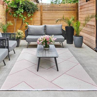 Jazz - Geometric Rose Indoor and Outdoor Rug - 290cm x 190cm product image