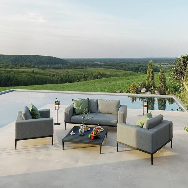 Maze - Outdoor Fabric Eve 2 Seat Sofa Set - Flanelle product image