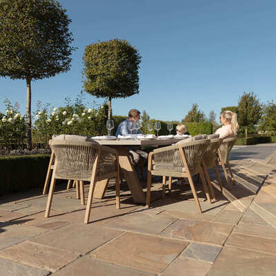 Maze - Martinique Rope Weave 8 Seat Rectangular Dining Set product image