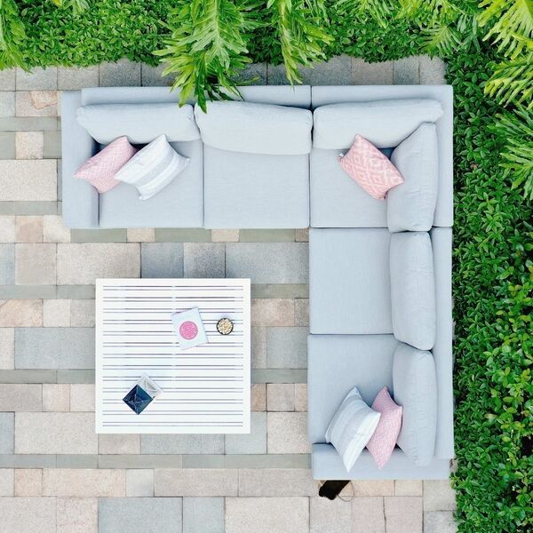 Maze - Outdoor Fabric Ethos Corner Group - Lead Chine product image