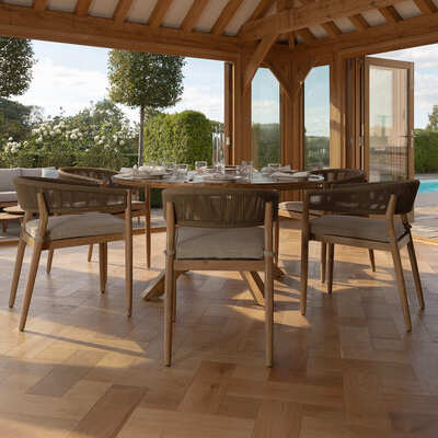 Maze - Porto Rope Weave 6 Seat Round Dining Set product image