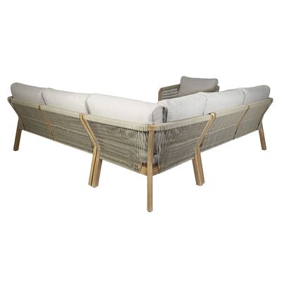 Maze - Martinique Rope Weave Corner Sofa Set with Lounge Armchair & 2 Round Coffee Tables product image