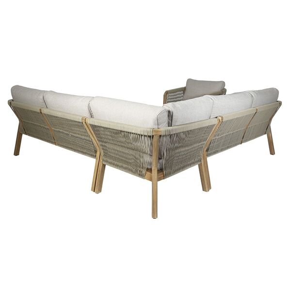 Maze - Martinique Rope Weave Corner Sofa Set with Lounge Armchair & 2 Round Coffee Tables product image
