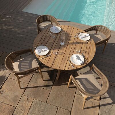 Maze - Porto Rope Weave 4 Seat Round Dining Set product image