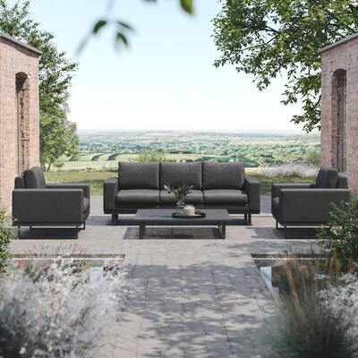Maze - Outdoor Fabric Ethos 3 Seat Sofa Set - Charcoal product image