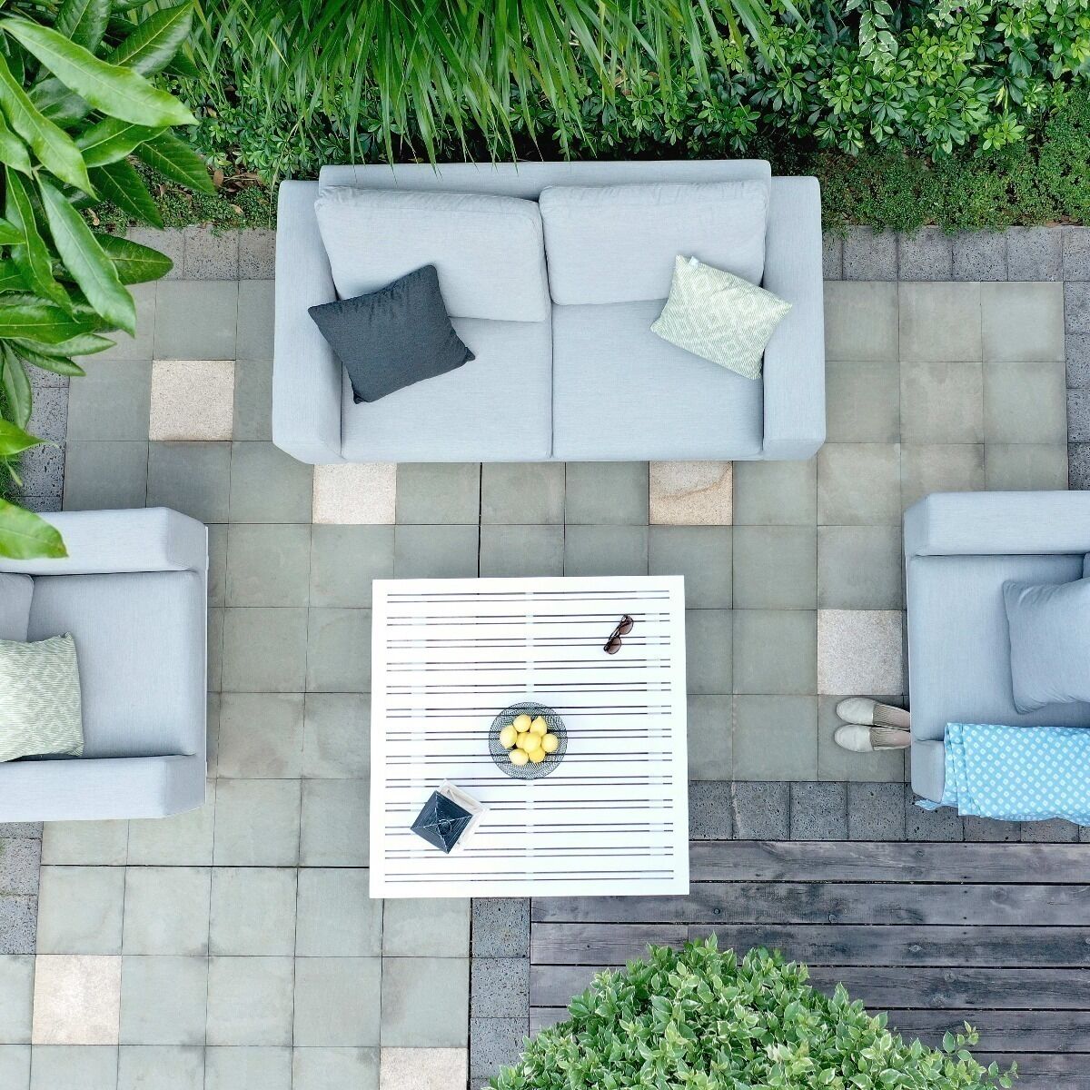 Maze - Outdoor Fabric Ethos 2 Seat Sofa Set - Lead Chine product image
