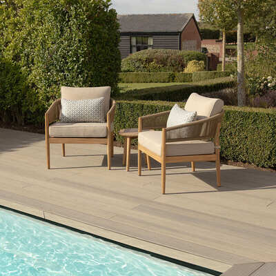 Maze - Porto Rope Weave Lounge Set with Small Round Side Table product image