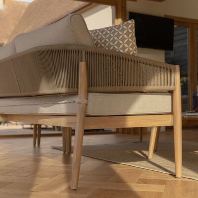 Maze - Porto Rope Weave Corner Sofa Set with Pair of Round Coffee Tables & Armchair product image