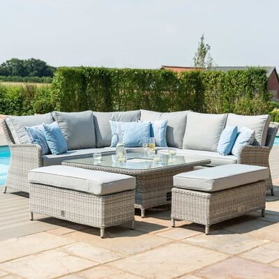 Maze - Oxford Royal Rattan Corner Dining Sofa Set with Ice Bucket & Rising Table product image