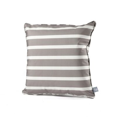 Maze - Pair Of Outdoor Scatter Cushion (50x50cm) - Awning Stripe Silver Grey product image